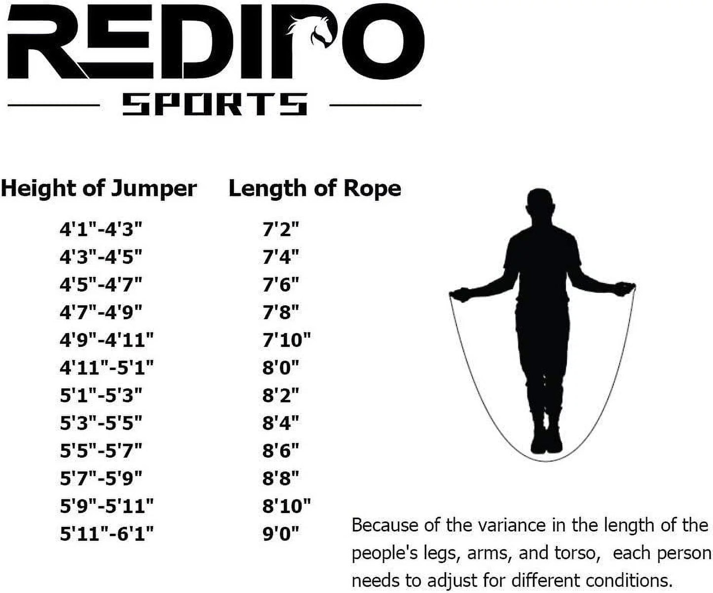 Redipo Premium Weighted Jump Rope - 1lb