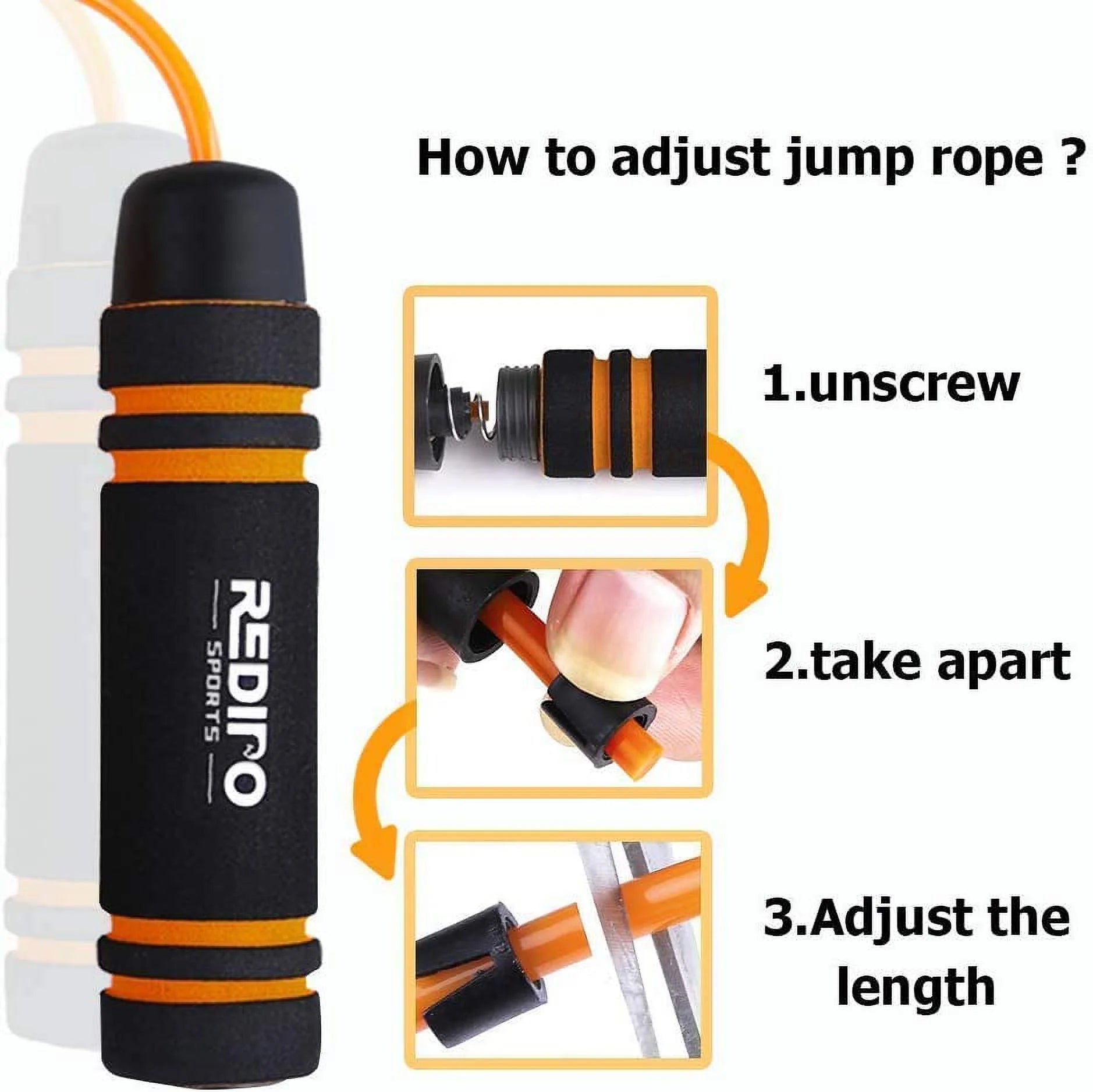 Redipo Premium Weighted Jump Rope - 1lb 