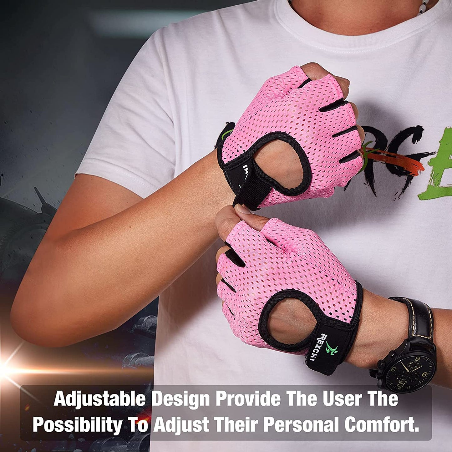 Convenient Workout Gloves - Set of 2 Pairs (Pink)