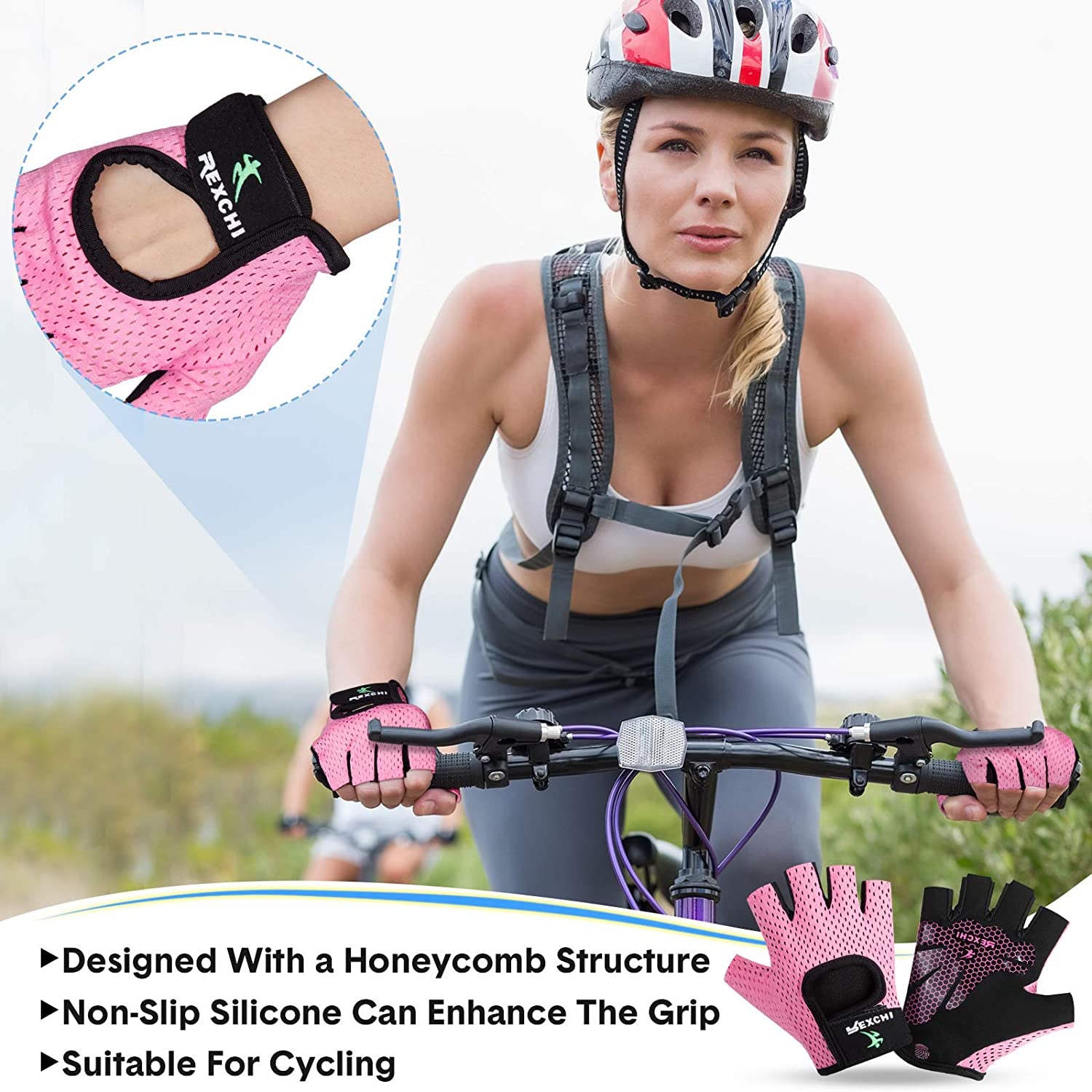 Convenient Workout Gloves - Set of 2 Pairs (Pink)